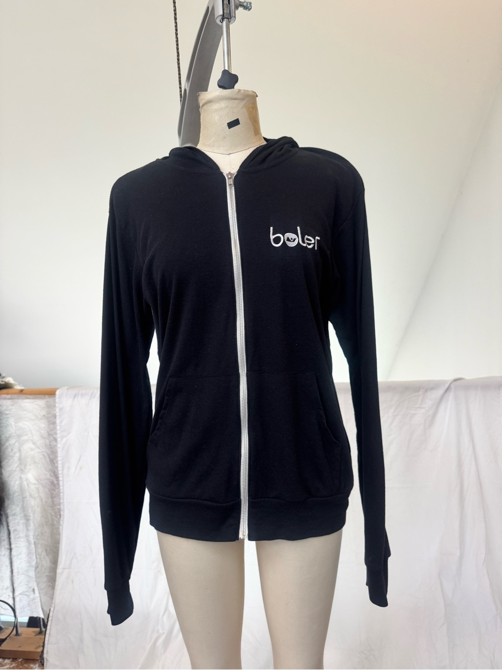 Boler Black Zip-Up Hoodie